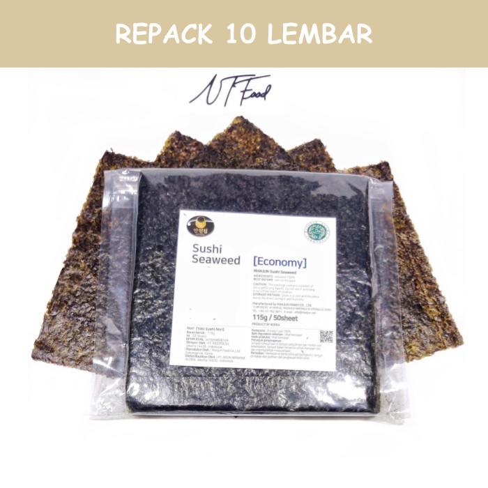 

NEW Manjun Sushi Nori Economy Grade Lembaran - 10 Lembar
