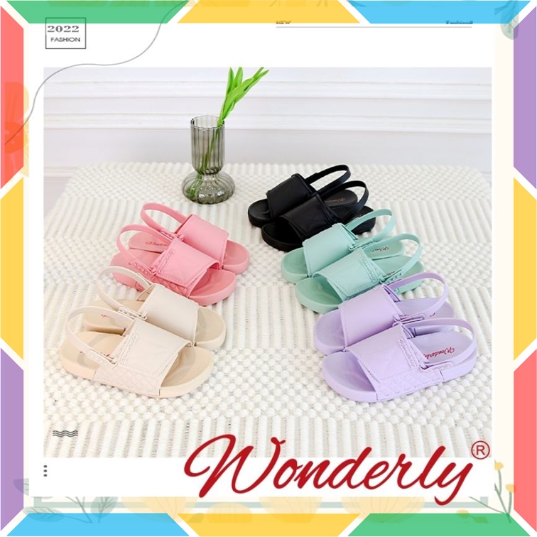 2027-2TG Sendal Kids Cewek Wonderly Sepatu Sandal Anak Perempuan Tali Strap Tawana Jelly Karet Korea