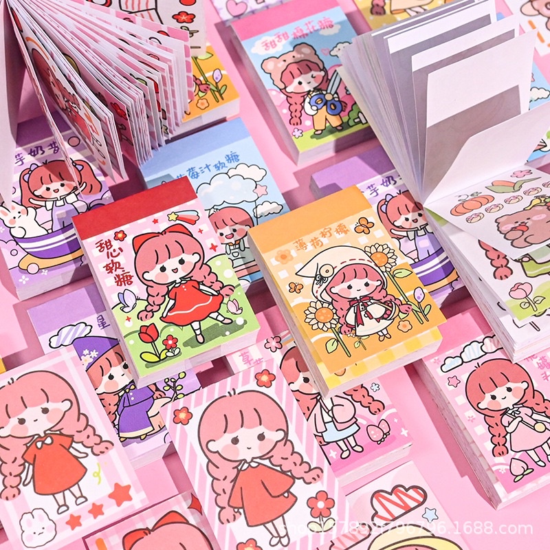 50 lembar Sticker Aesthetic Deco Washi Paper | Buku Stiker Mini Isi 50 Lembar Lucu Imut Korea