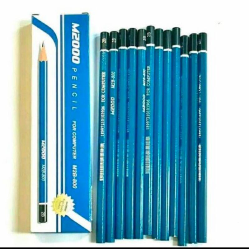 

12 PCS Pensil 2B For Computer || Pencil M2000 || M2B-800