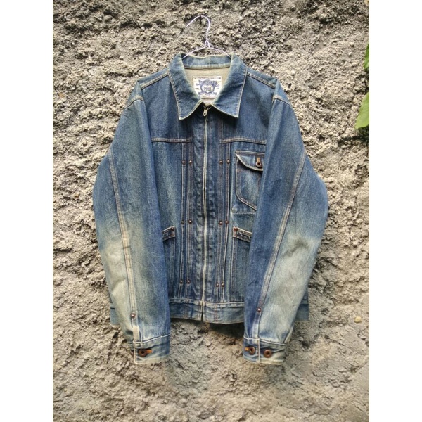 Vintage 90s Trueharps Selvedge Denim Jacket