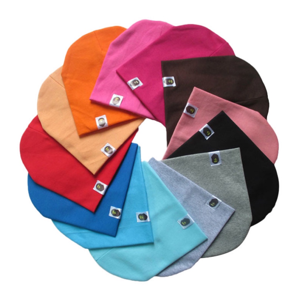 BRGUNIK Topi Kupluk Bayi Anak Unisex Lucu Polos Impor R312