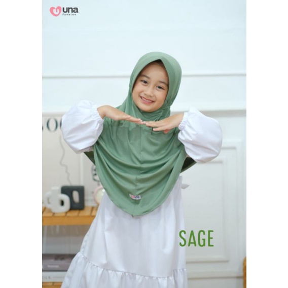 Bergo Serut Kids usia 8-12th Ori Una Fashion
