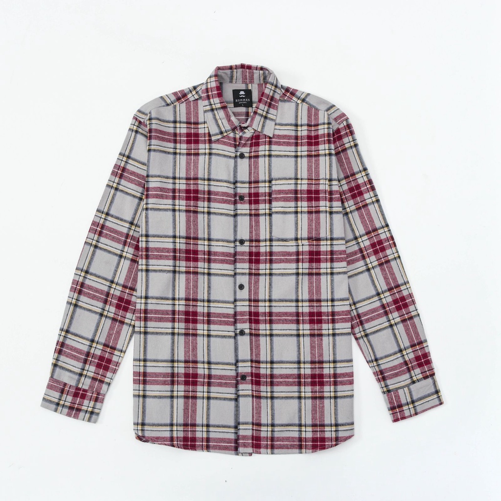 Hommes Apparel FS053 Madrass Grey Flannel Shirt