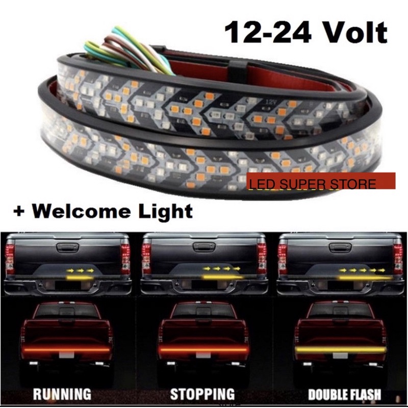 Lampu LED bagasi Panah truk mobil tail trunk belakang DRL bus 120cm 150cm 12-24 Volt