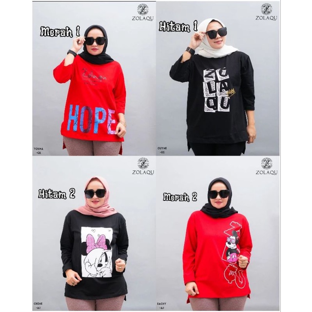 ATASAN KAOS OVERSIZE TERLARIS/ KAOS JUMBO WANITA