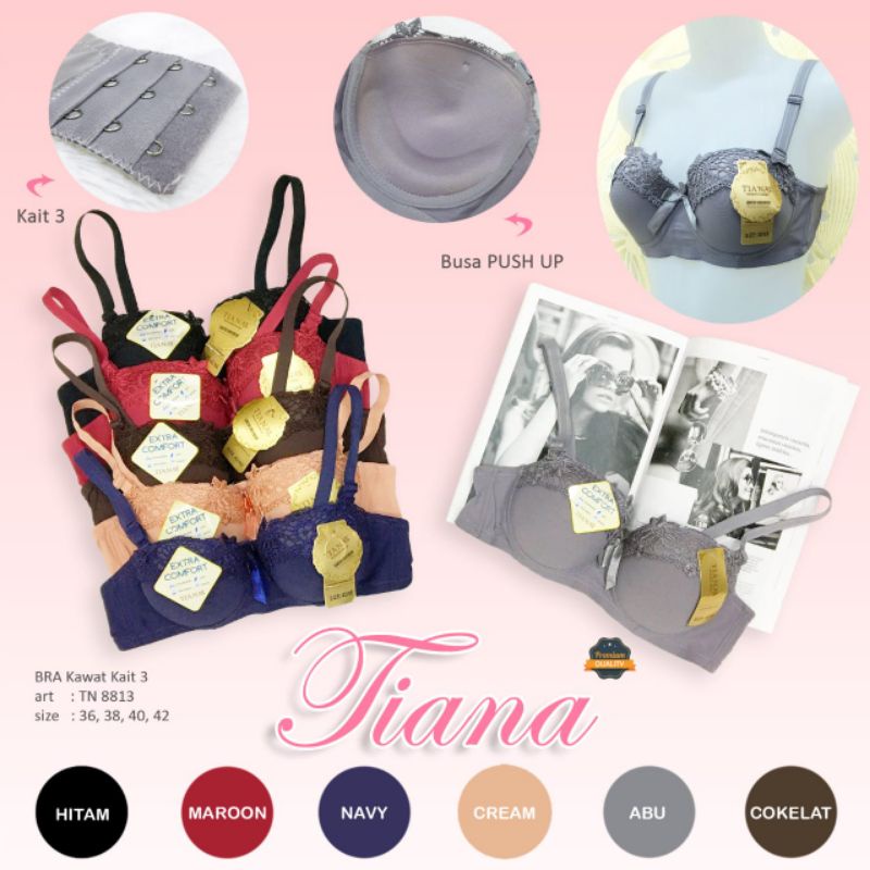 bra fashion tiana kawat busa tipis renda 8813