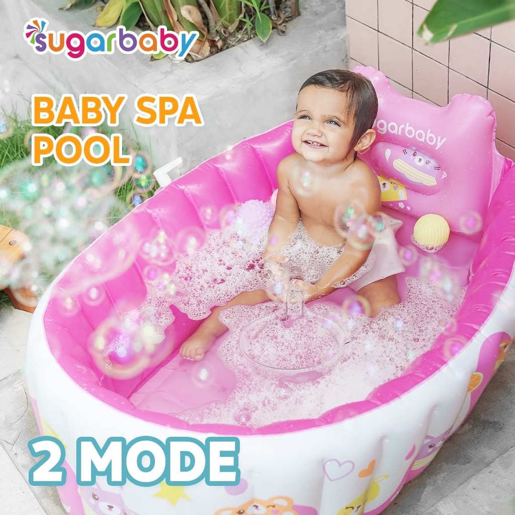 Sugar Baby 2in1 Inflatable Baby Bath Tub Kolam Bak Baskom Tiup Angin Mandi Bayi Sugarbaby