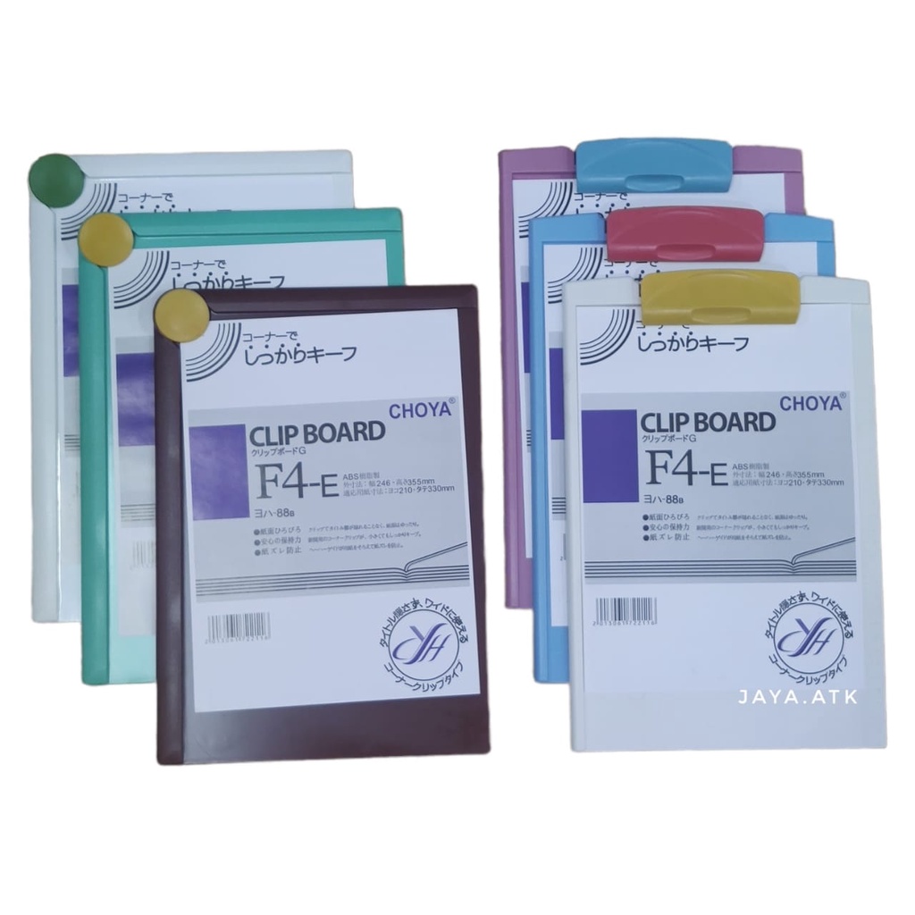 CLIPBOARD PAPAN JALAN DADA UJIAN FOLIO F4 JEPIT ATAS WARNA WARNI TEBAL