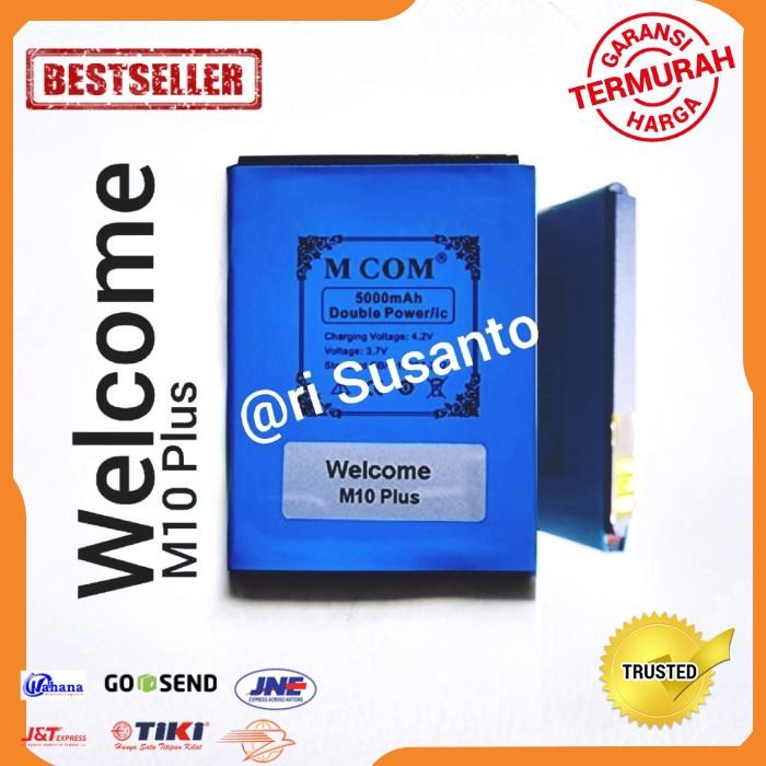 Baterai MCOM Welcome M10 Plus M10+ Double Power 5000mAh