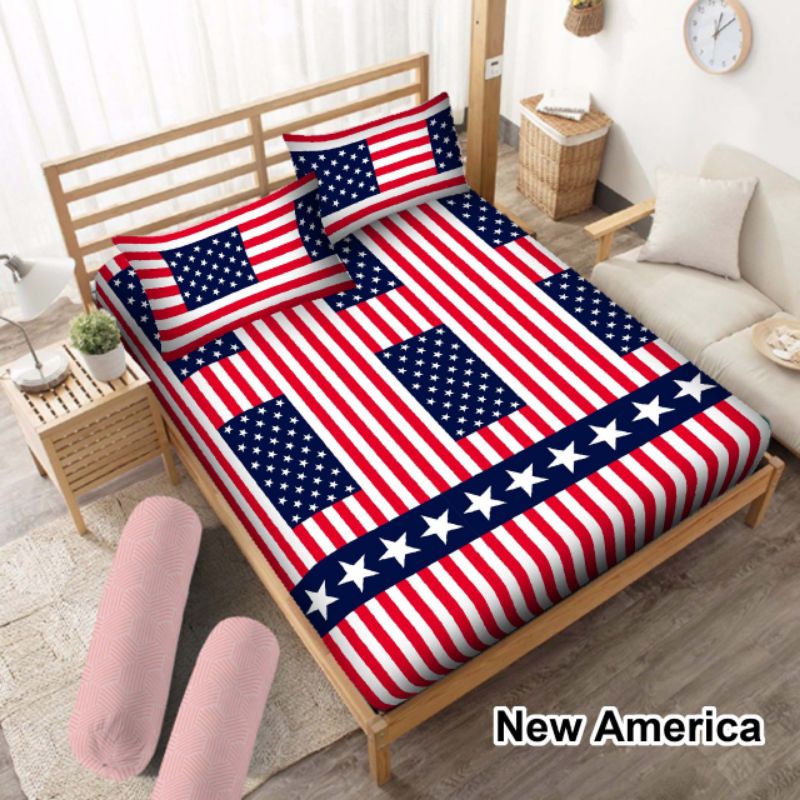 SPREI MOTIF AMERIKA BARU PROMO SATU SET KARAKTER BAHAN KATUN HALUS SAMA DENGAN SEPREI BONITA / SPRAY