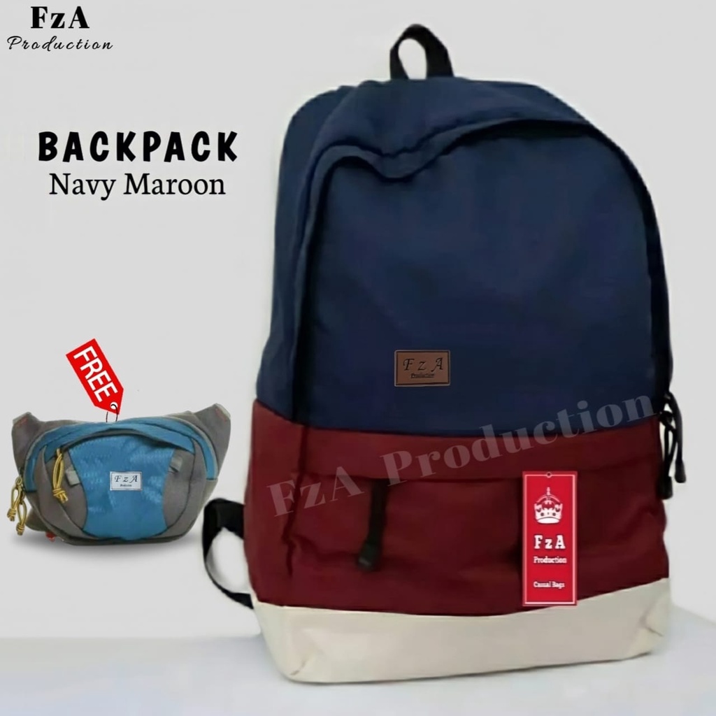 Big Promo..Tas Ransel Distro sekolah kuliah Kerja Pria 4286CV Tas Premium -  FzA FREE WAISTBAG