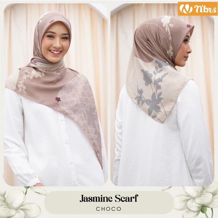 Jilbab Motif Nibras Hijab Voal Jasmine Scarf 110 x 110