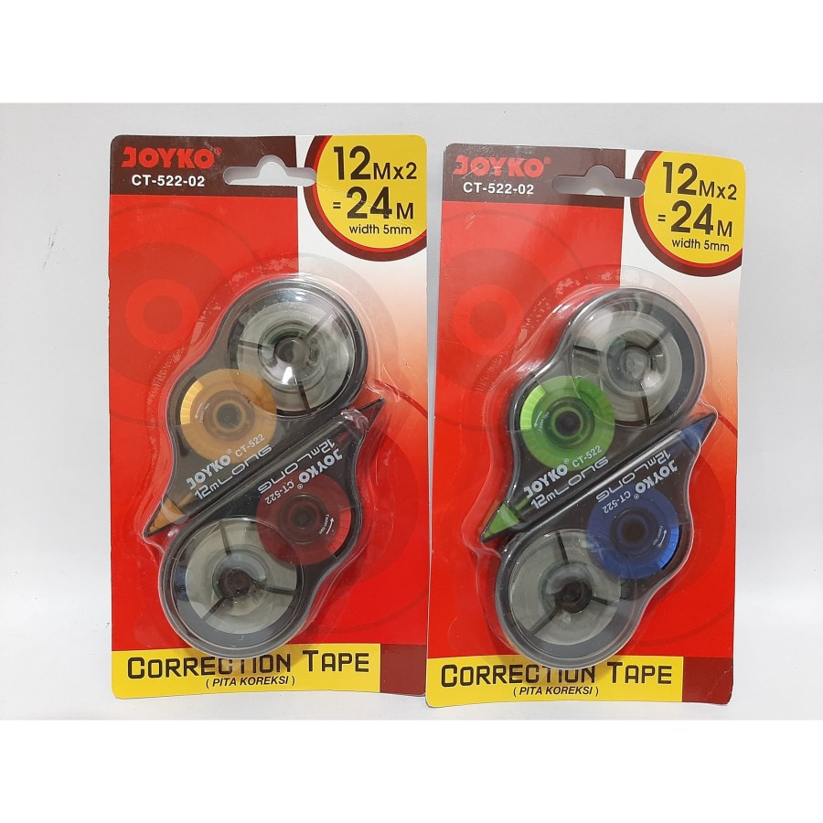 

Tip-Ex/Correction Tape Joyko CT-522-02/ 12mx2 24m Width 5mm