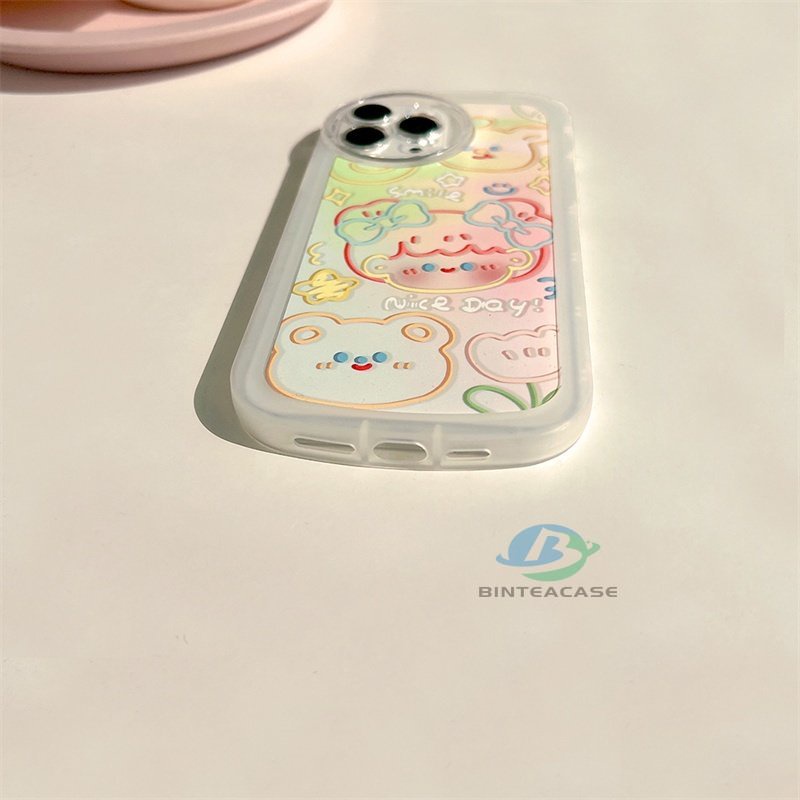 Casing TPU Samsung A14 M14 A04 A04S A13 A02S A03 A03S A23 A30S A11 A12 A51 A20 A30 A50 A52 A20S A10S M11 M12 Motif Bunga Smiley