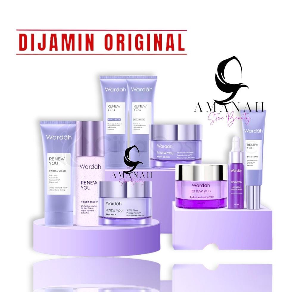 WARDAH Renew You Anti Aging(Facialwash/Essence/Serum/Day/Night/Eyecream)Dijamin ORIGINAL