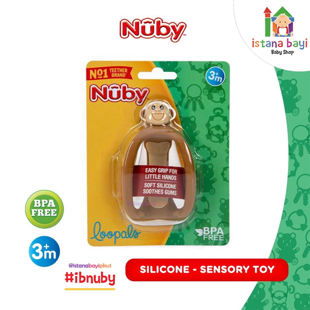 Nuby Silicone Teether Loopy Legs- Teether Bayi