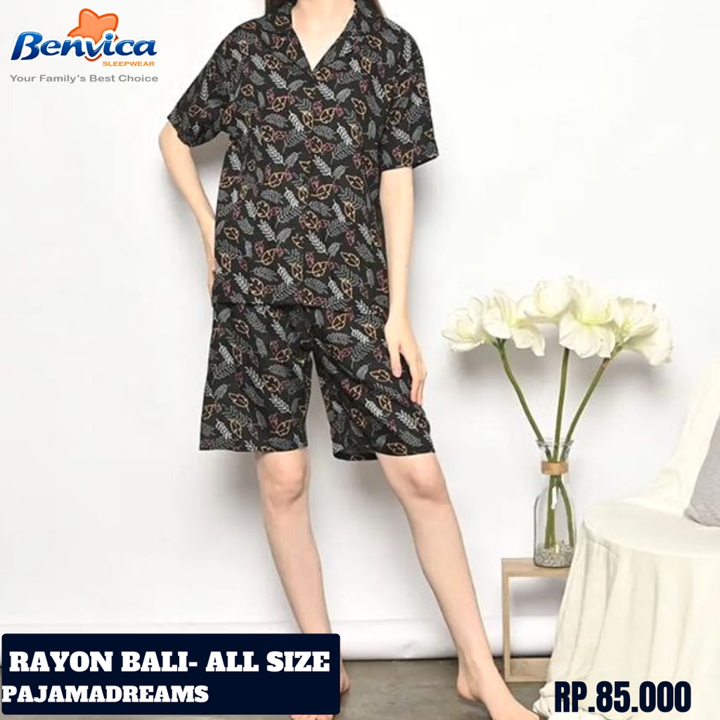 BAJU TIDUR CELANA PENDEK RAYON ALL SIZE KERAH BANYAK MOTIF PJD