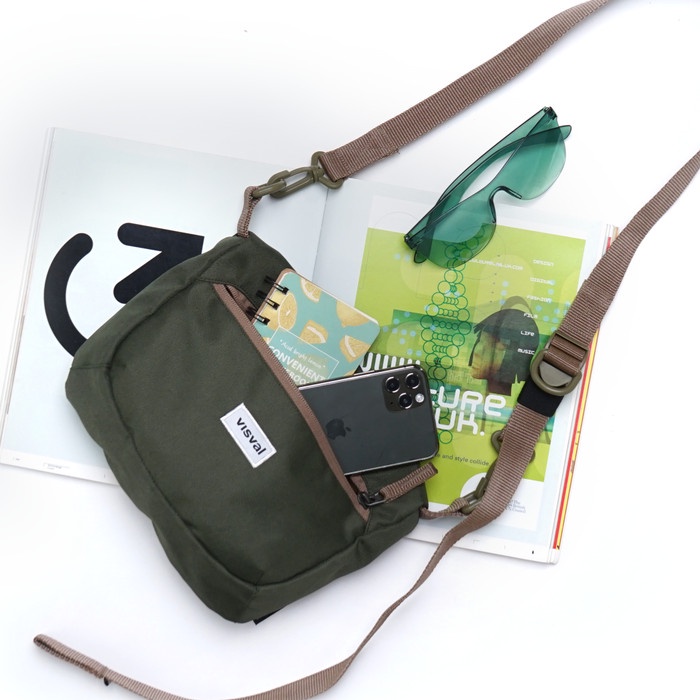 PROMO BISA COD TAS SELEMPANG PRIA Sling Bag Walker 2.0 - Visval - Olive - Tas Selempang KEKINIAN KEC