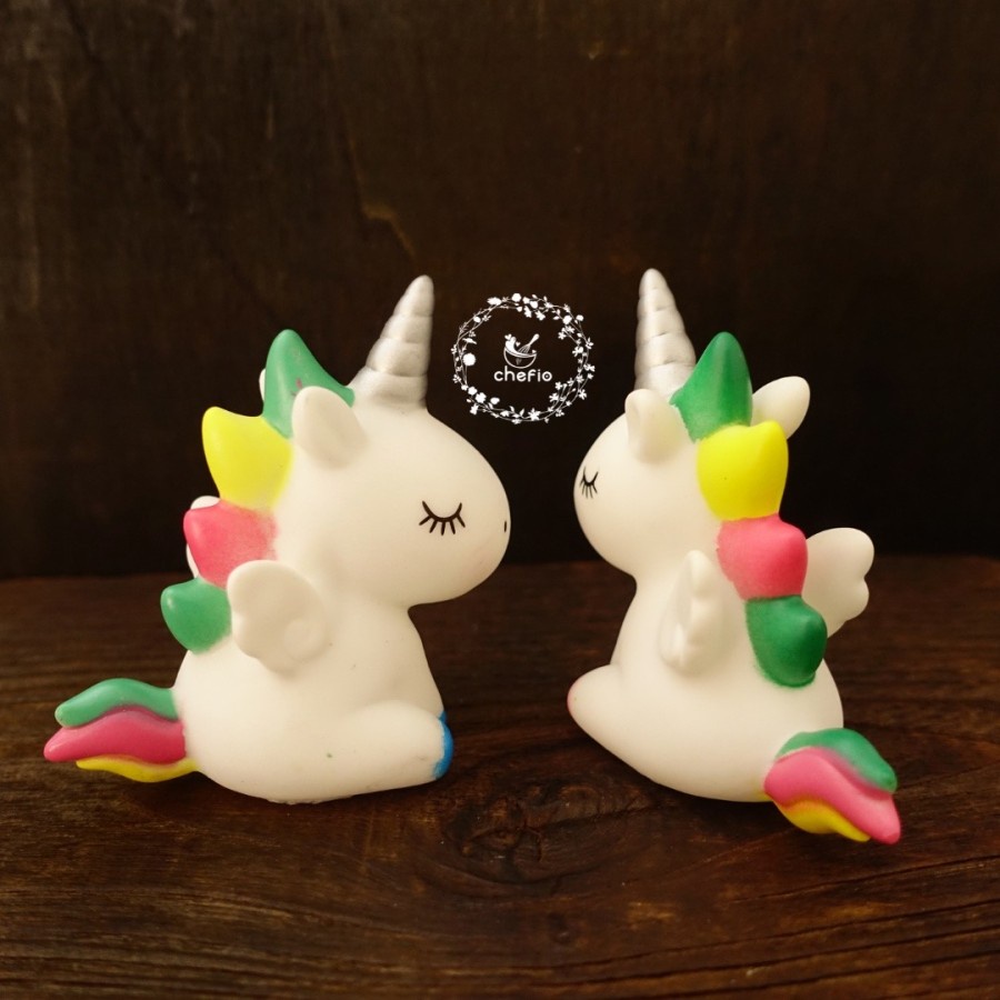 Chefio Cake Topper Unicorn 3D Happy Birthday Ultah Anak / Cake Topper Unicorn 3D  / Hiasan Kue