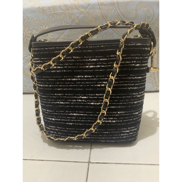 SNY THE LABEL LYRA TWEED BLACK PRELOVED FREE PEARL STRAP