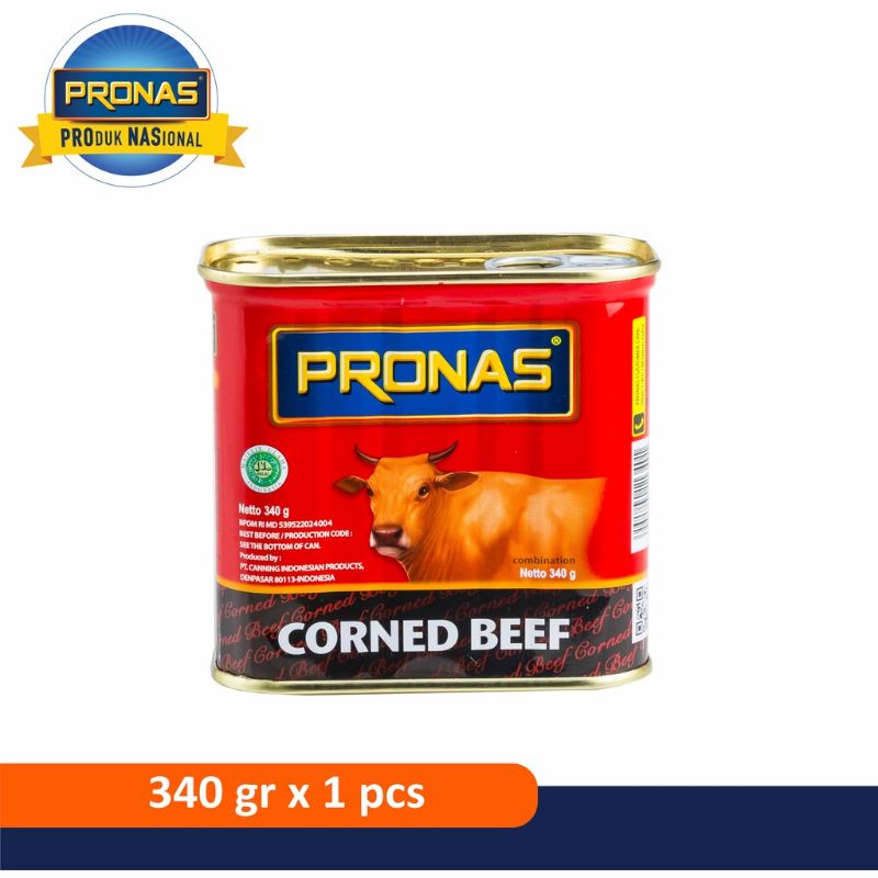 Jual Pronas Corned Beef Kornet Daging Sapi Halal 340 Gram Shopee