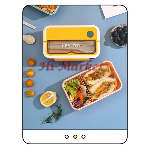 BEKEL MAKANAN LUNCH BOX HEALTHY 1100ML/ TEMPAT MAKANAN KOTAK MAKANAN ANAK/DEWASA