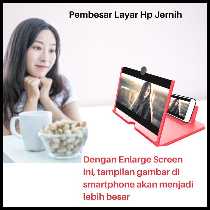 Kaca Pembesar Layar Hp 3D 14 Inch Kaca Bioskop Hp 3D