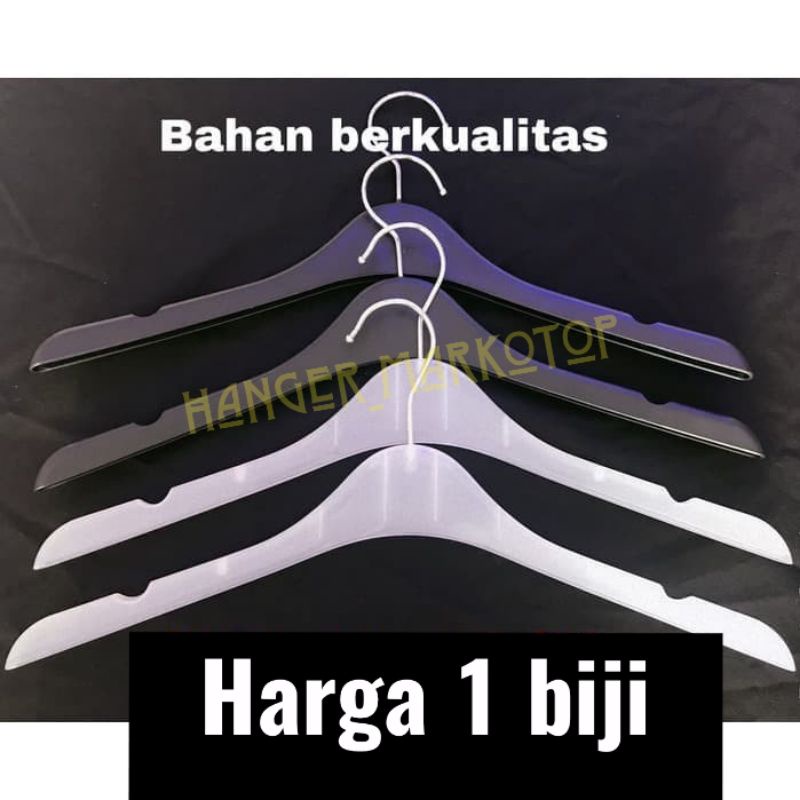 Hanger Baju Distro 151 Hitam / Gantungan Baju Dewasa ( Harga 1 BIJI)