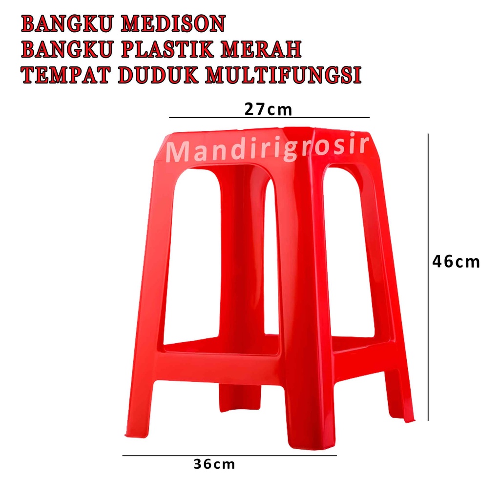 Tempat Duduk Tanpa Lengan * Bangku Medison * Bangku Plastik * Multifungsi