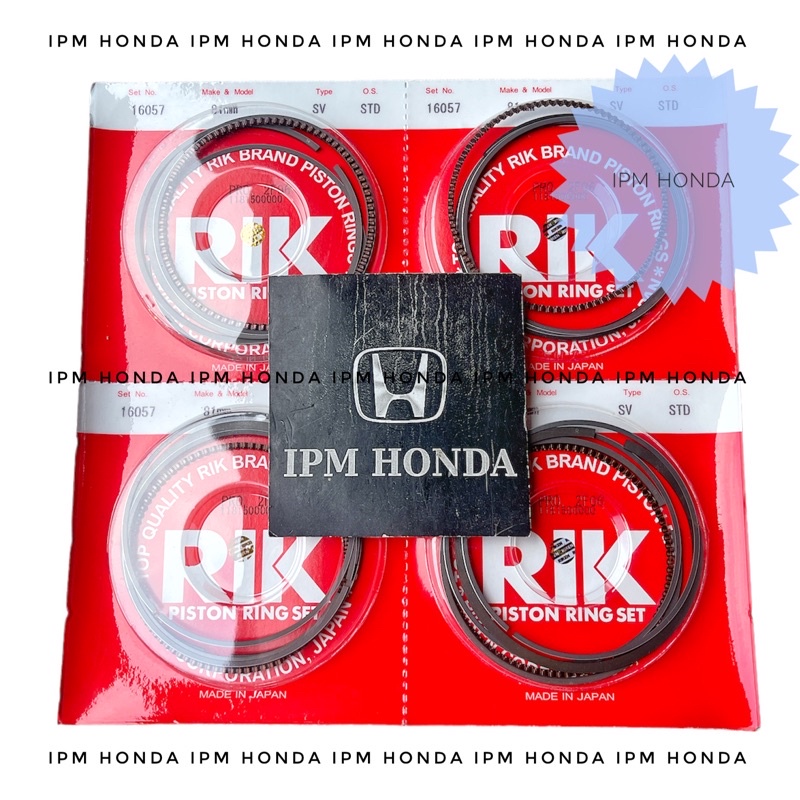 16047 / 16057 RIK Japan Ring Seher Piston Mesin Honda CRV GEN 3 RE1 2000cc 2007-2012 Civic FD FD1 1800cc 2006-2011 HRV 1.8 1800cc 2015-2021