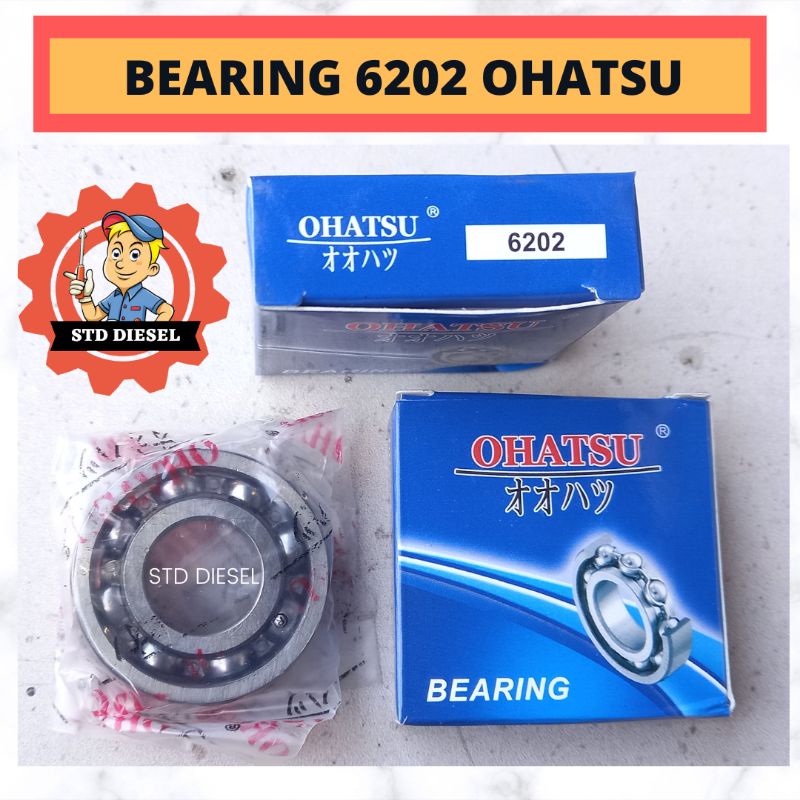 BEARING 6202 LAKER LAHER UNTUK MESIN GX390 GENERATIR ET1500 LAKER LAHER MERK OHATSU 6202 OPEN
