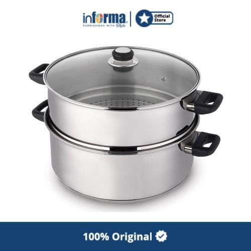 Panci Informa - Panci / Wajan Pengukus - Eslite 2-Layer Steamer Set 32Cm