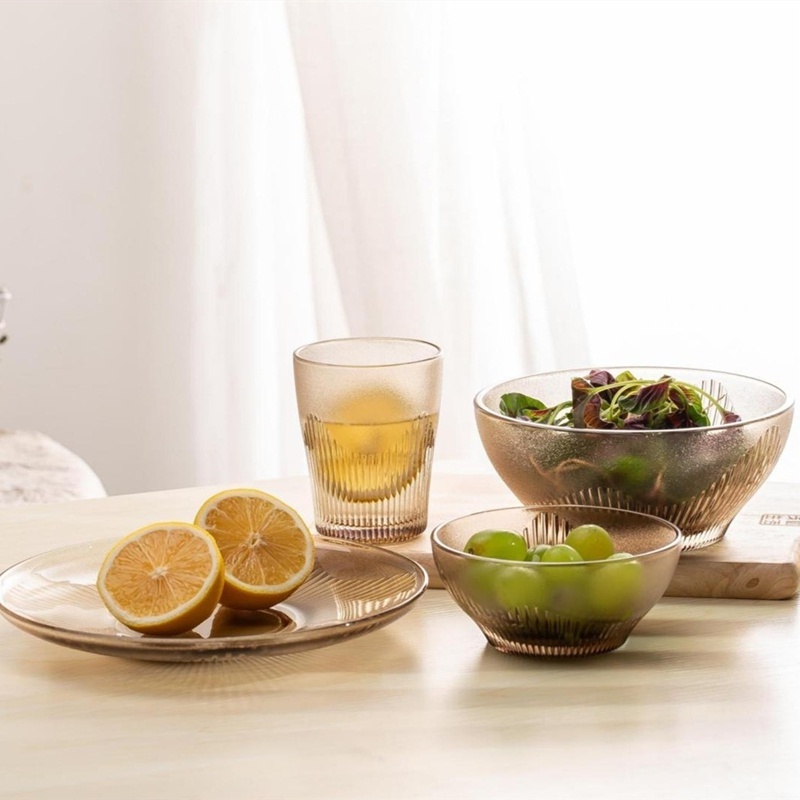 Mangkuk Set Gelas Peralatan Makan Bahan Kaca Premium - KREASIRUMAH88