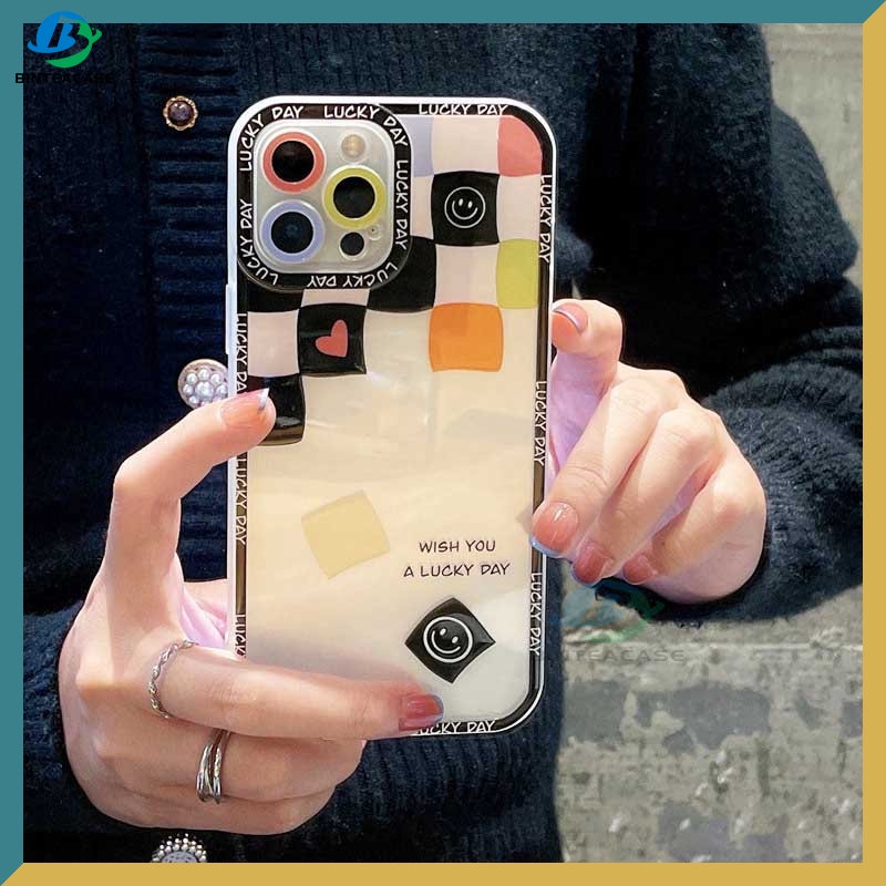 Casing TPU IPhone 14 14 Pro MAX 11 Pro 11 Pro MAX 12 12 Pro 12 Pro MAX 13 Pro MAX X XR XS MAX 6 6S 7 8 Plus Motif Smiley Hati