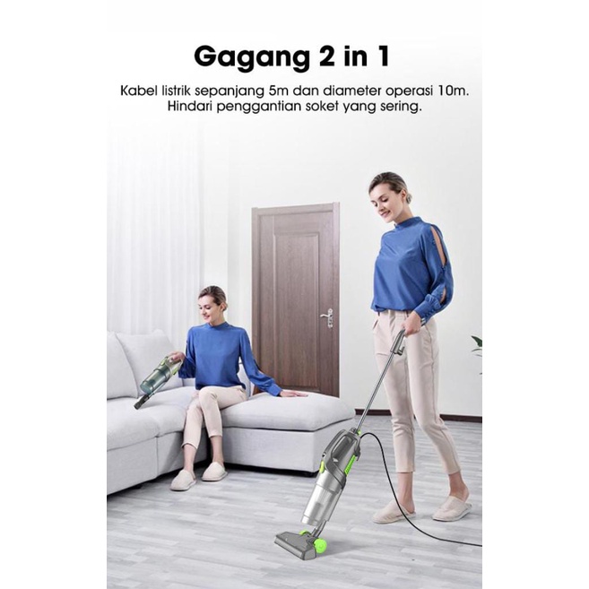 Samono Vacuum Cleaner 4 Filterasi Multifngsi Daya Hisap Kuat Vakum Debu dan Tungau 2in1 SW-VCG14 Abu-abu