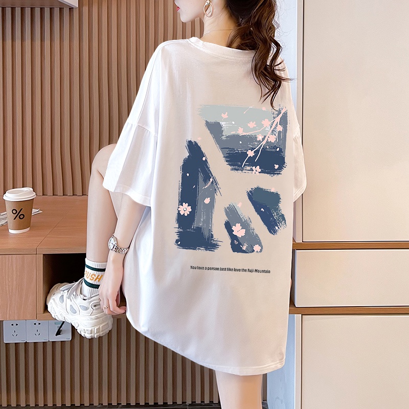 2022 Newest Wanita T-shirts / Atasan Wanita Warna Putih Pendek Katun / Baju Oversize Korean Style / Kaos unisex