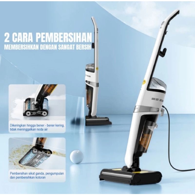 Deerma VX20 Wet Dry Smart Vacuum Cleaner dual Shaft Penyedot Debu dan Pel
