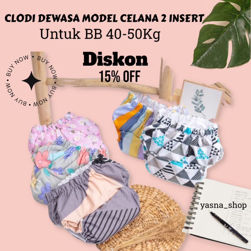 Clodi Lansia Celana Clodi Dewasa Pant 2 Insert Praktis
