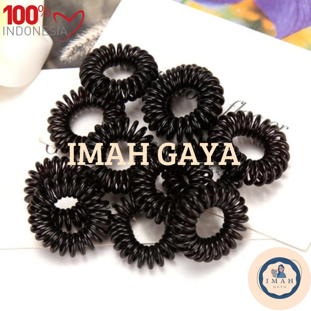KARET RAMBUT SPIRAL IKAT RAMBUT KOREA KUNCIRAN WANITA MURAH BISA COD
