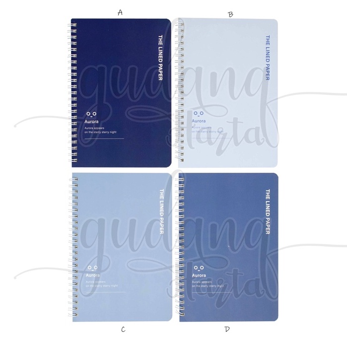 Notebook A5 Spiral Shade Of Blue Uku Moel Blue Series GH 308162