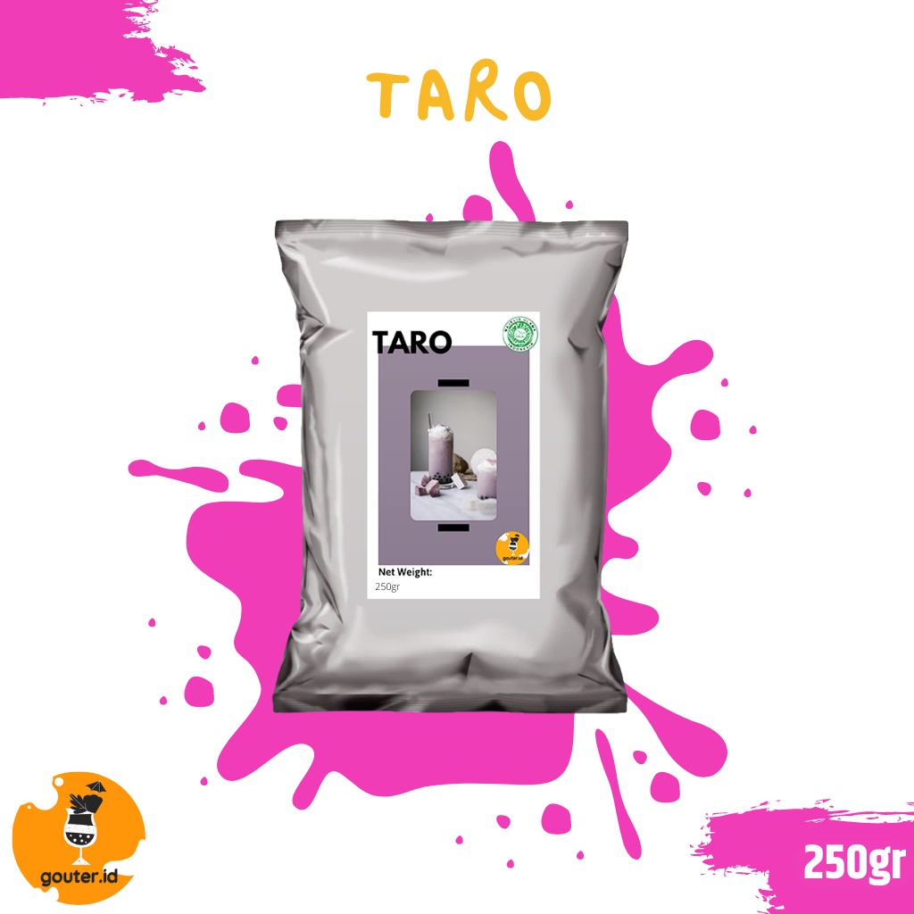 

BUBUK MINUMAN RASA TARO 250GR / SERBUK MINUMAN ANEKA RASA / BUBUK MINUMAN KEKINIAN / MINUMAN INSTAN / BOBA DRINKS