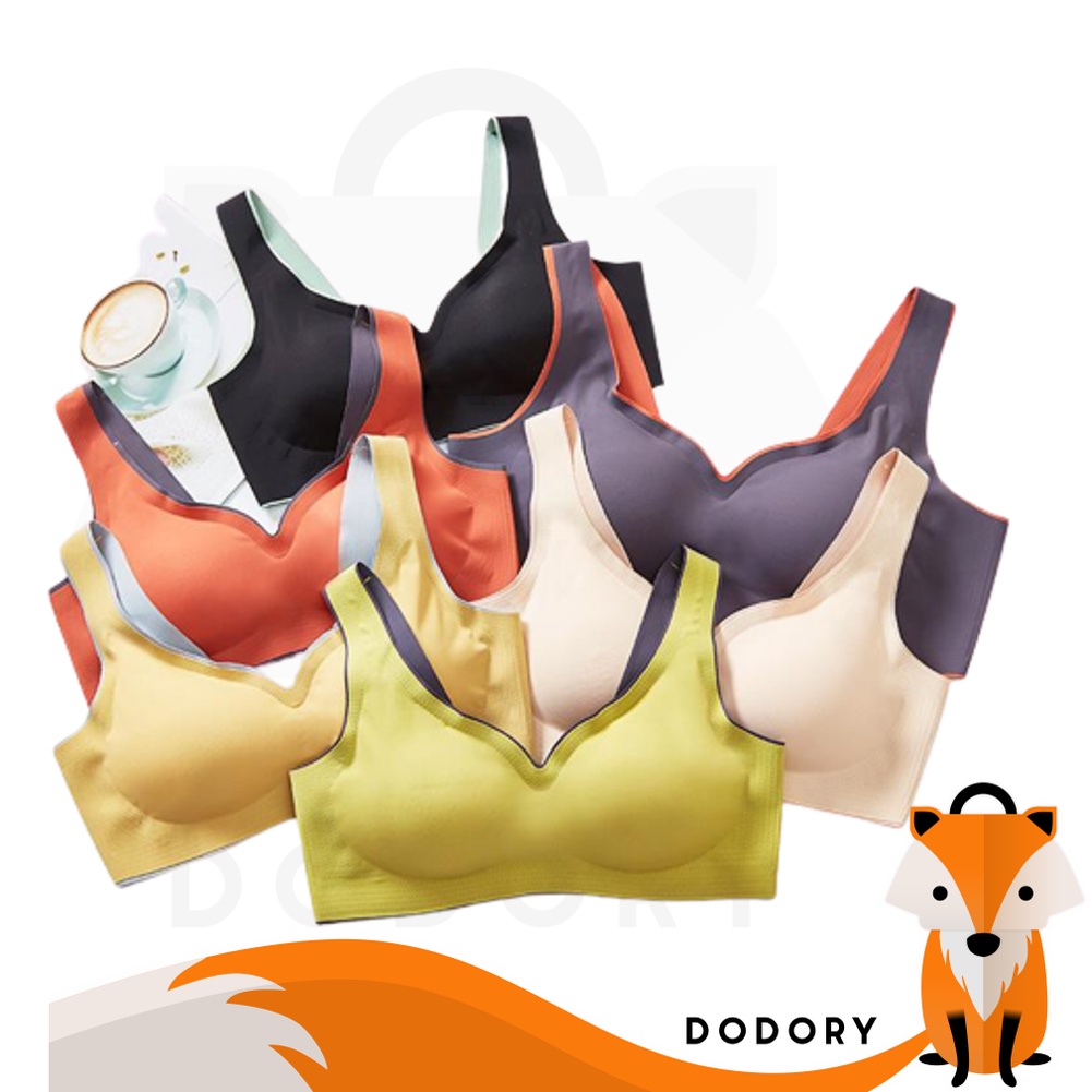 DODORY  BRA543 Pakaian Dalam Wanita Bra Tanpa Kawat Sport Bra Gym Push Up Bra Wanita