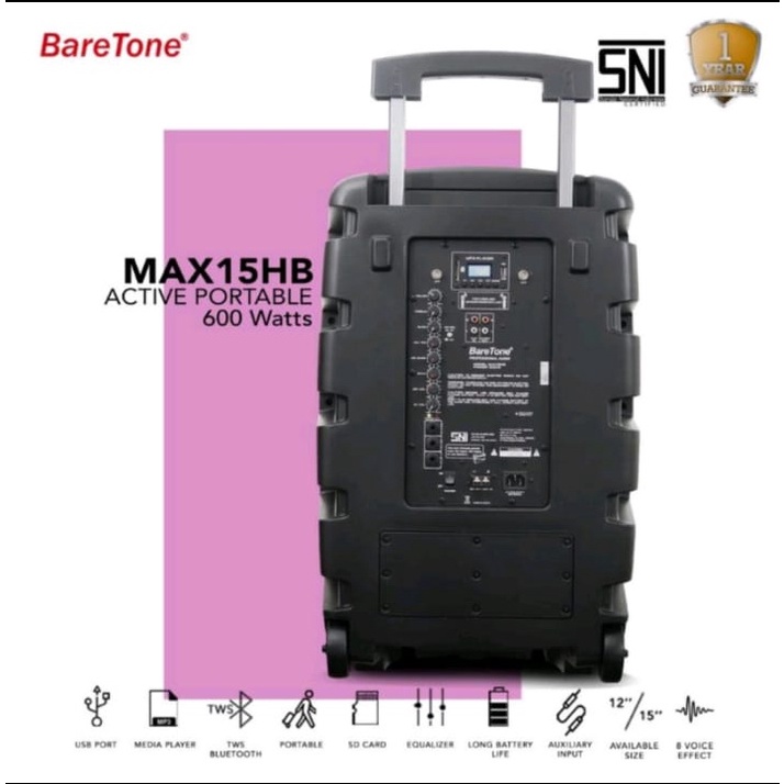 speaker meeting wireless baretone max15 Hb max15hb max 15 Hb 15 inch original