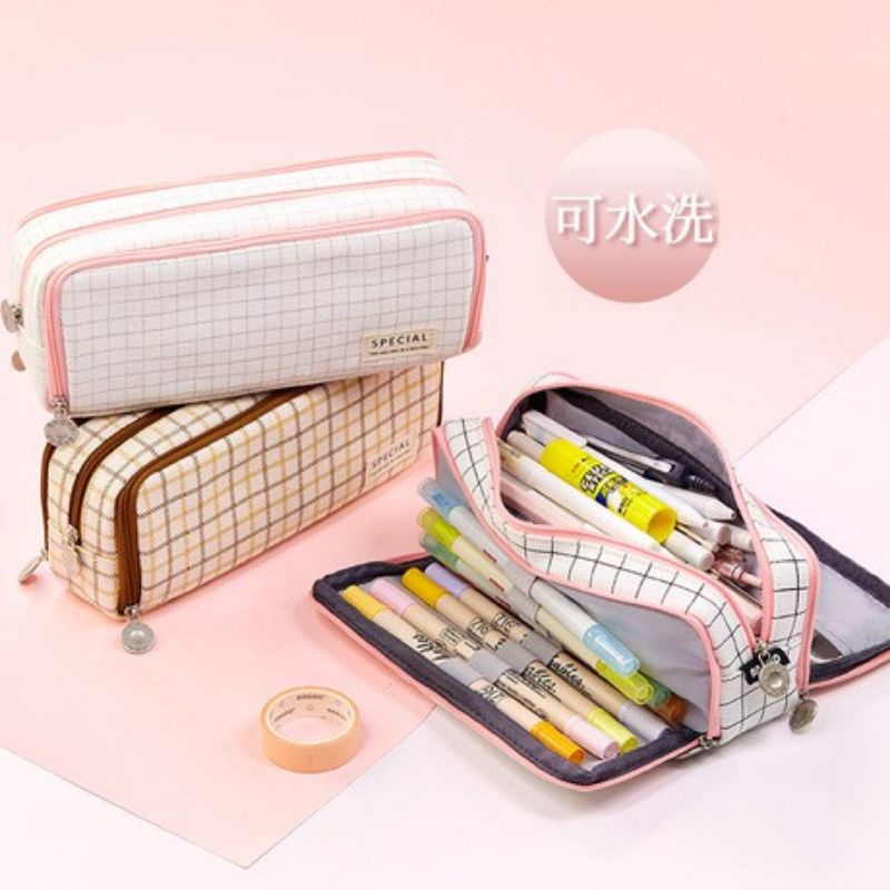 

Angoo Double Window Pencil Case Pouch Tempat Pensil Aesthetic Lucu