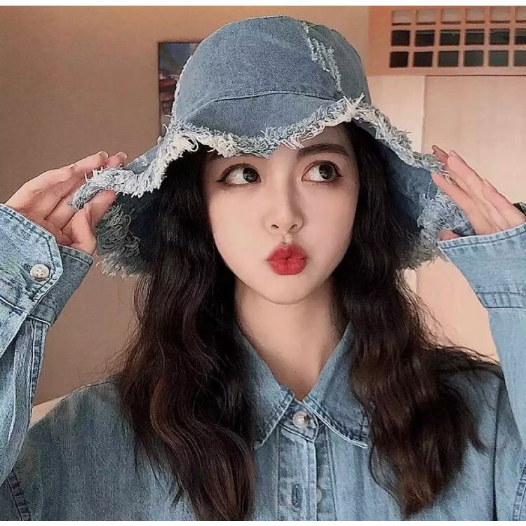 bucket hat fashion impor casual polos korea topi cantik dewasa import wanita cewek distro kekinian p