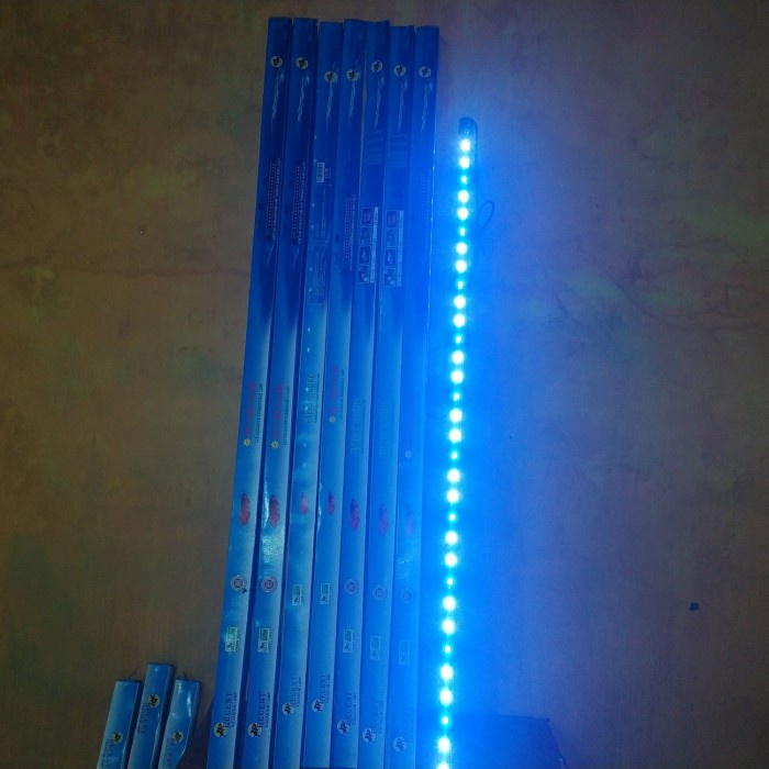 Lampu LED Celup Akuarium Kolam Recent RCT1200 120cm warna Putih Biru
