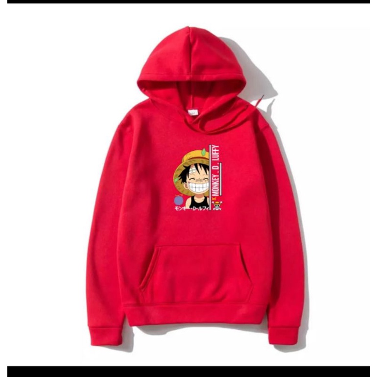 COD/DS/SWEATER HOODIE LUFFY NYENGIR size (M-L-XL-XXL)