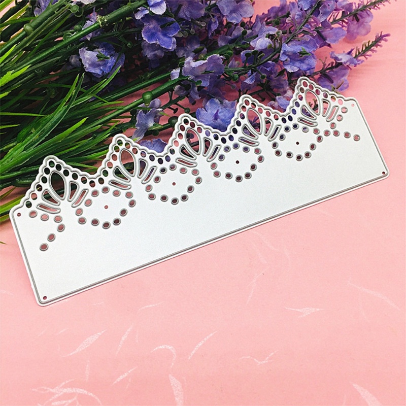 Cetakan Stensil Cutting Dies Motif Macrame Bahan Metal Untuk Scrapbook / Craft Handmade