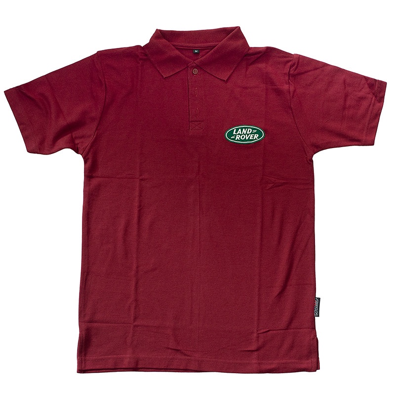 Kaos Polo Land Rover Merah Maroon Bordir